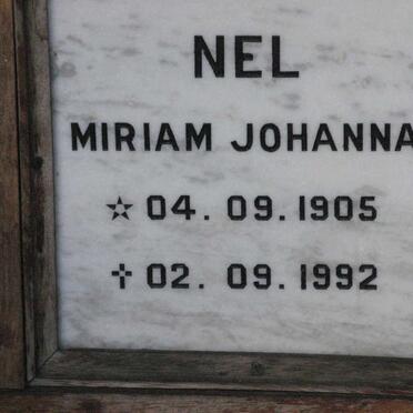 NEL Miriam Johanna 1905-1992