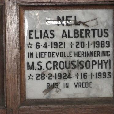 NEL Elias Albertus 1921-1989 :: CROUS M.S. 1924-1993