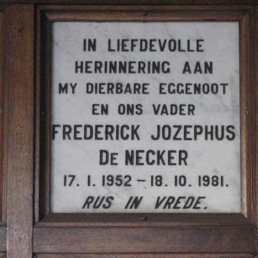 NECKER Frederick Jozephus, de 1952-1981