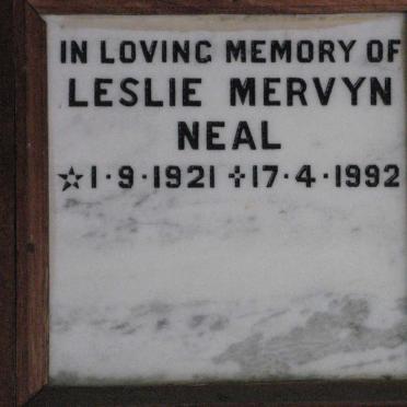 NEAL Leslie Mervyn 1921-1992