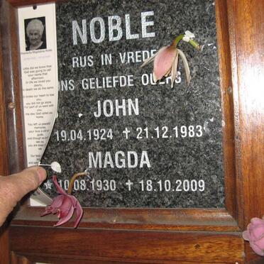 NOBLE John 1924-1983 &amp; Magda 1930-2009