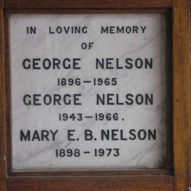 NELSON George 1896-1965 &amp; Mary E.B. 1898-1973 :: NELSON George 1943-1966