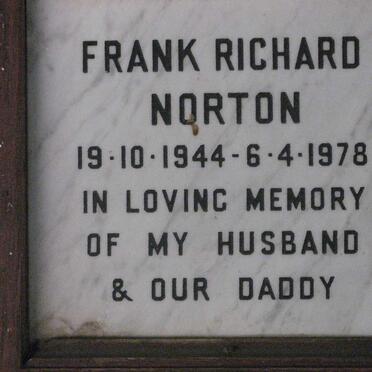 NORTON Frank Richard 1944-1978