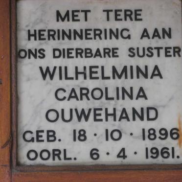 OUWEHAND Wilhelmina Carolina 1896-1961
