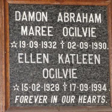 OGILVIE Damon Abraham Maree 1932-1990 &amp; Ellen Katleen 1928-1994