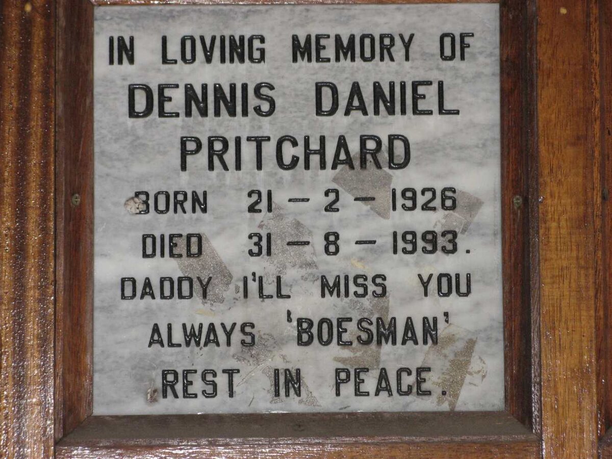 PRITCHARD Dennis Daniel 1926-1993