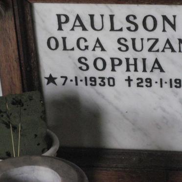 PAULSON Olga Suzan Sophia 1930-1988