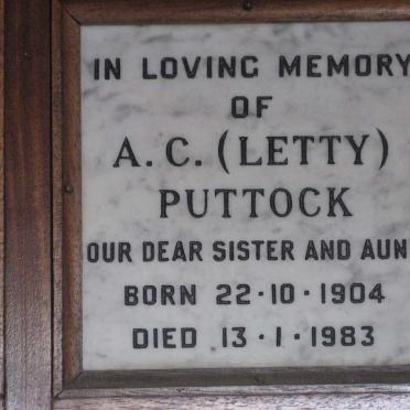 PUTTOCK A.C. 1904-1983