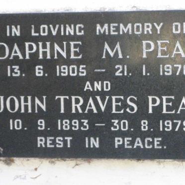 PEAD John Traves 1893-1979 &amp; Daphne M. 1905-1976