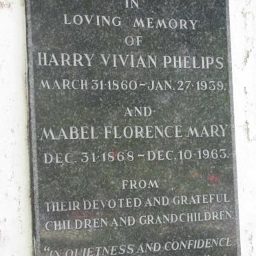 PHELIPS Harry Vivian 1860-1939 &amp; Mabel Florence Mary 1868-1963