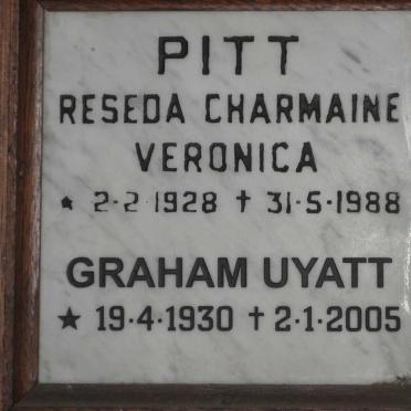 PITT Graham Uyatt 1930-2005 &amp; Reseda Charmaine Veronica 1928-1988