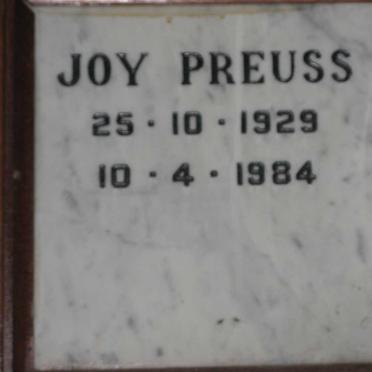 PREUSS Joy 1929-1984