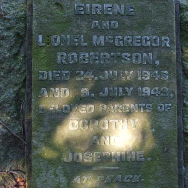 ROBERTSON Lionel McGREGOR -1949 &amp; Eirene -1946