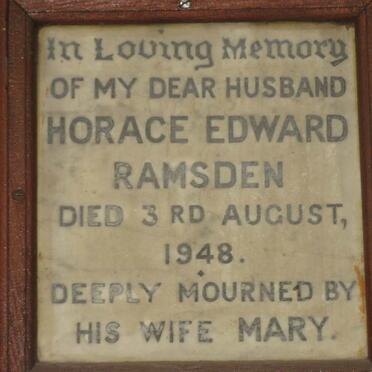 RAMSDEN Horace Edward -1948