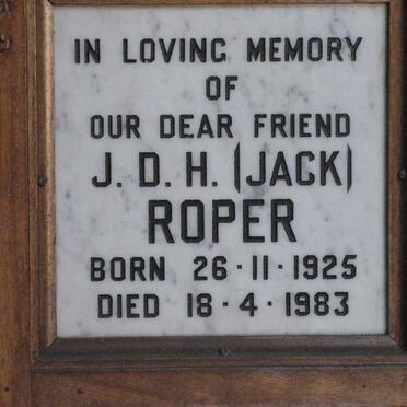 ROPER J.D.H. 1925-1983