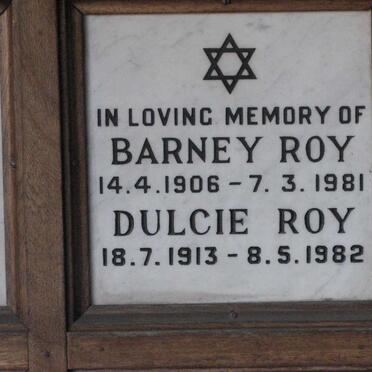 ROY Barney 1906-1981 &amp; Dulcie 1913-1982