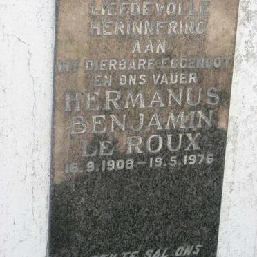ROUX Hermanus Benjamin, le 1908-1976