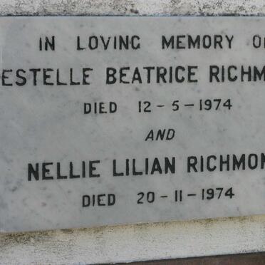 RICHMOND Estelle Beatrice -1974 :: RICHMOND Nellie Lilian -1974
