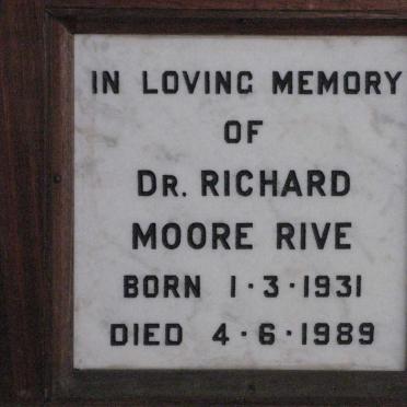 RIVE Richard Moore 1931-1989
