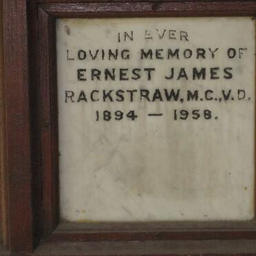 RACKSTRAW Ernest James 1894-1958