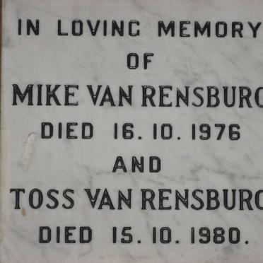 RENSBURG Mike, van -1976 &amp; Toss -1980