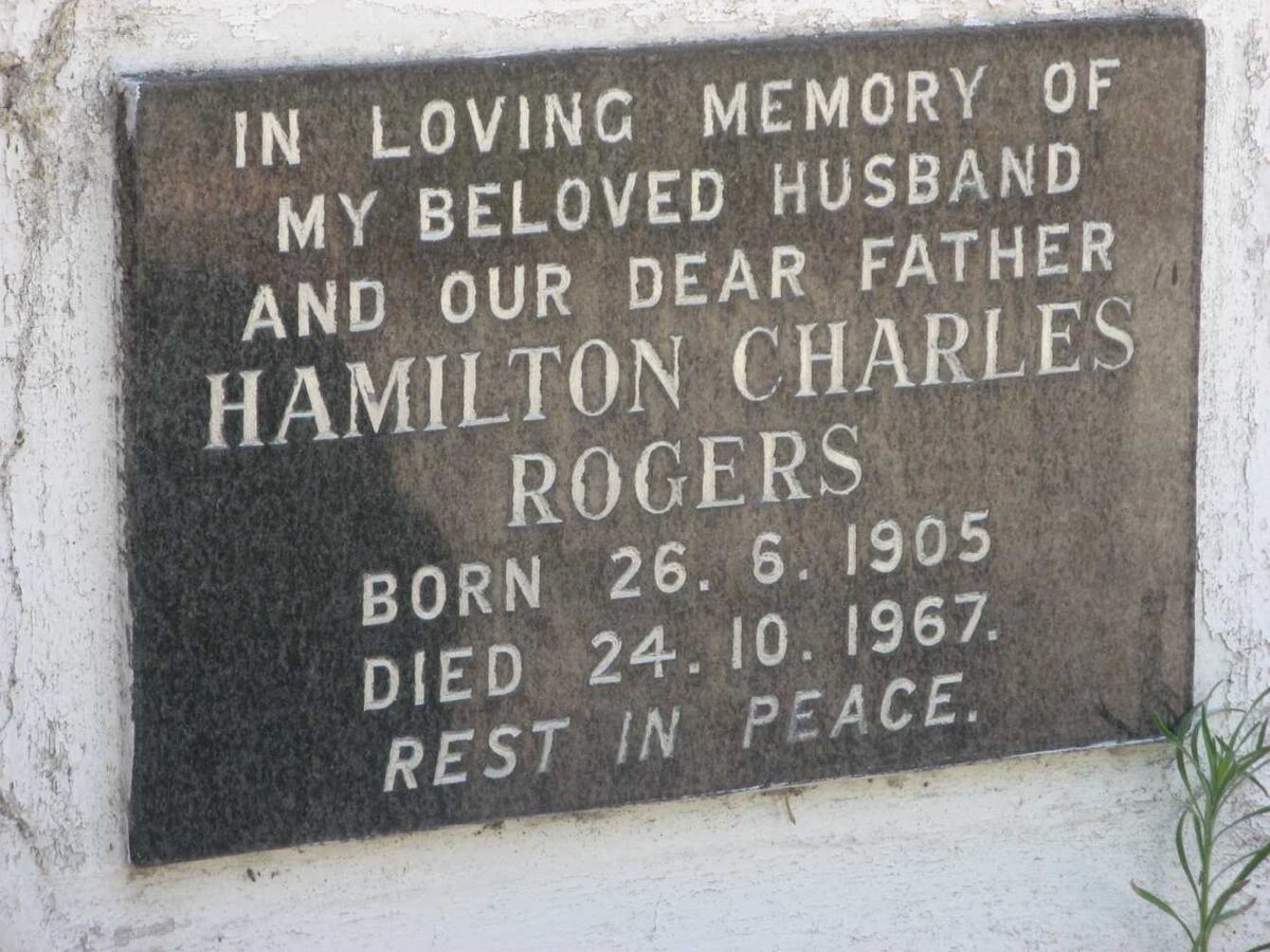 ROGERS Hamilton Charles 1905-1967