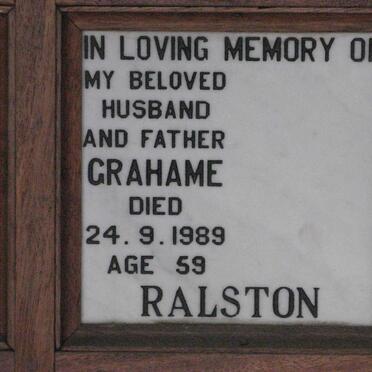 RALSTON Grahame -1989