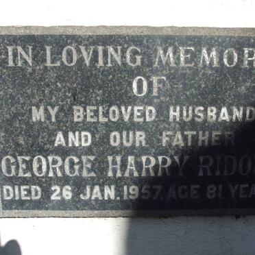 RIDOUT George Harry -1957