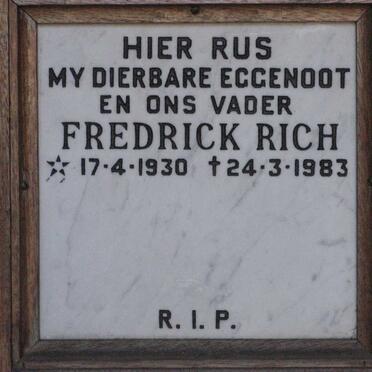 RICH Fredrick 1930-1983