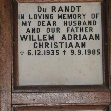 RANDT Willem Adriaan Christiaan, du 1935-1985