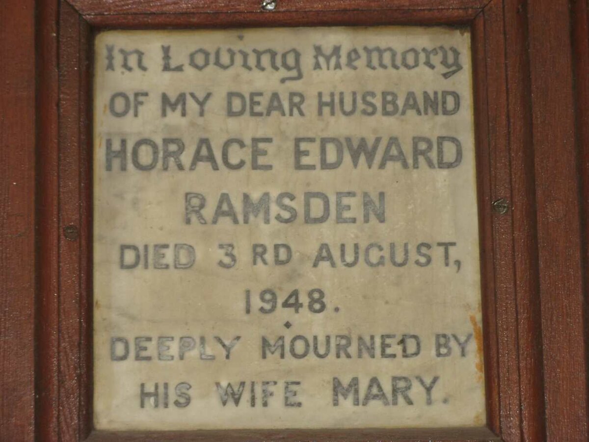 RAMSDEN Horace Edward -1948