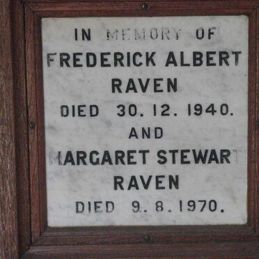 RAVEN Frederick Albert -1940 :: RAVEN Margaret Stewart -1970