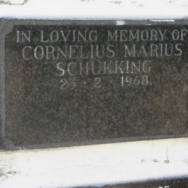 SCHUKKING Cornelius Marius -1968