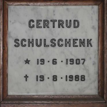 SCHULSCHENK Gertrud 1907-1988
