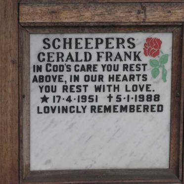 SCHEEPERS Gerald Frank 1951-1988