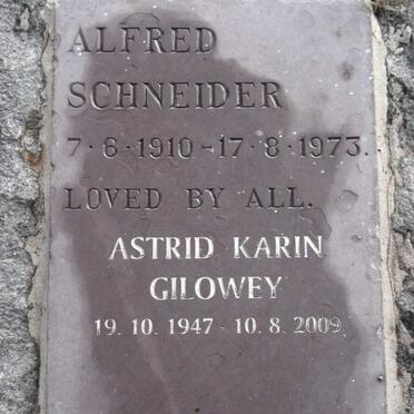 SCHNEIDER Alfred 1910-1973 :: GILOWEY Astrid Karin 1947-2009