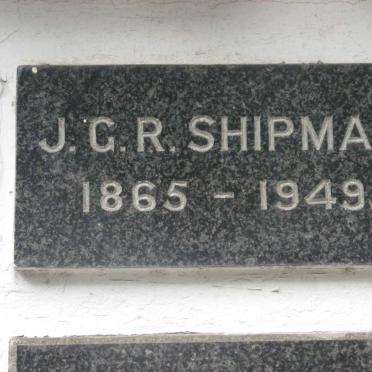 SHIPMAN J.G.R. 1865-1949