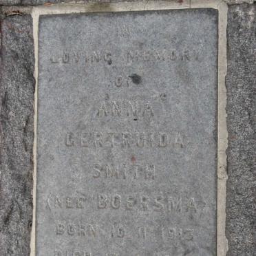 SMITH Anna Gertruida nee BOERSMA 1913-1969