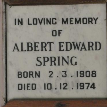 SPRING Albert Edward 1908-1974