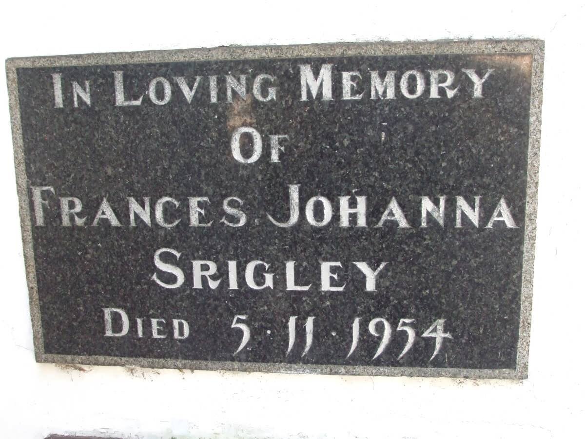 SRIGLEY Frances Johanna -1954