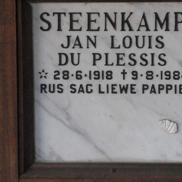 STEENKAMP Jan Louis du Plessis 1918-1984