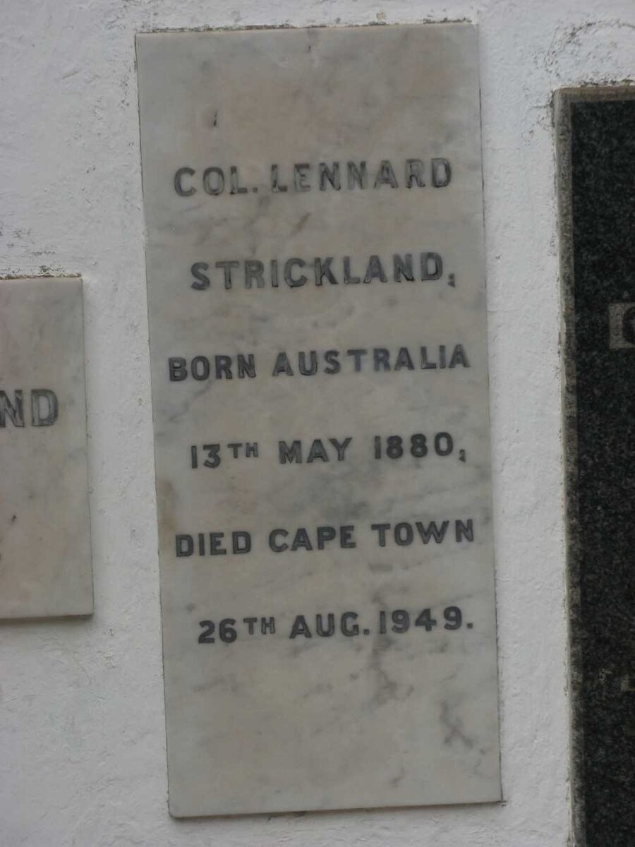 STRICKLAND Lennard 1880-1949