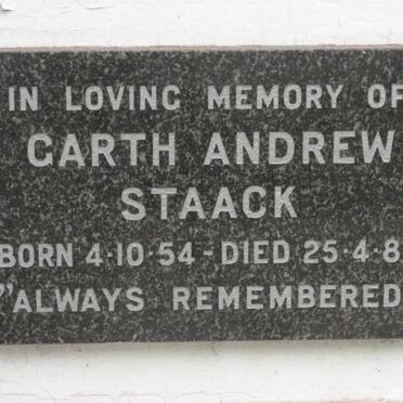 STAACK Garth Andrew 1954-1982