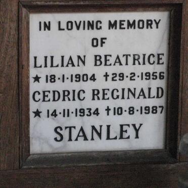STANLEY Lilian Beatrice 1904-1956 :: STANLEY Cedric Reginald 1934-1987