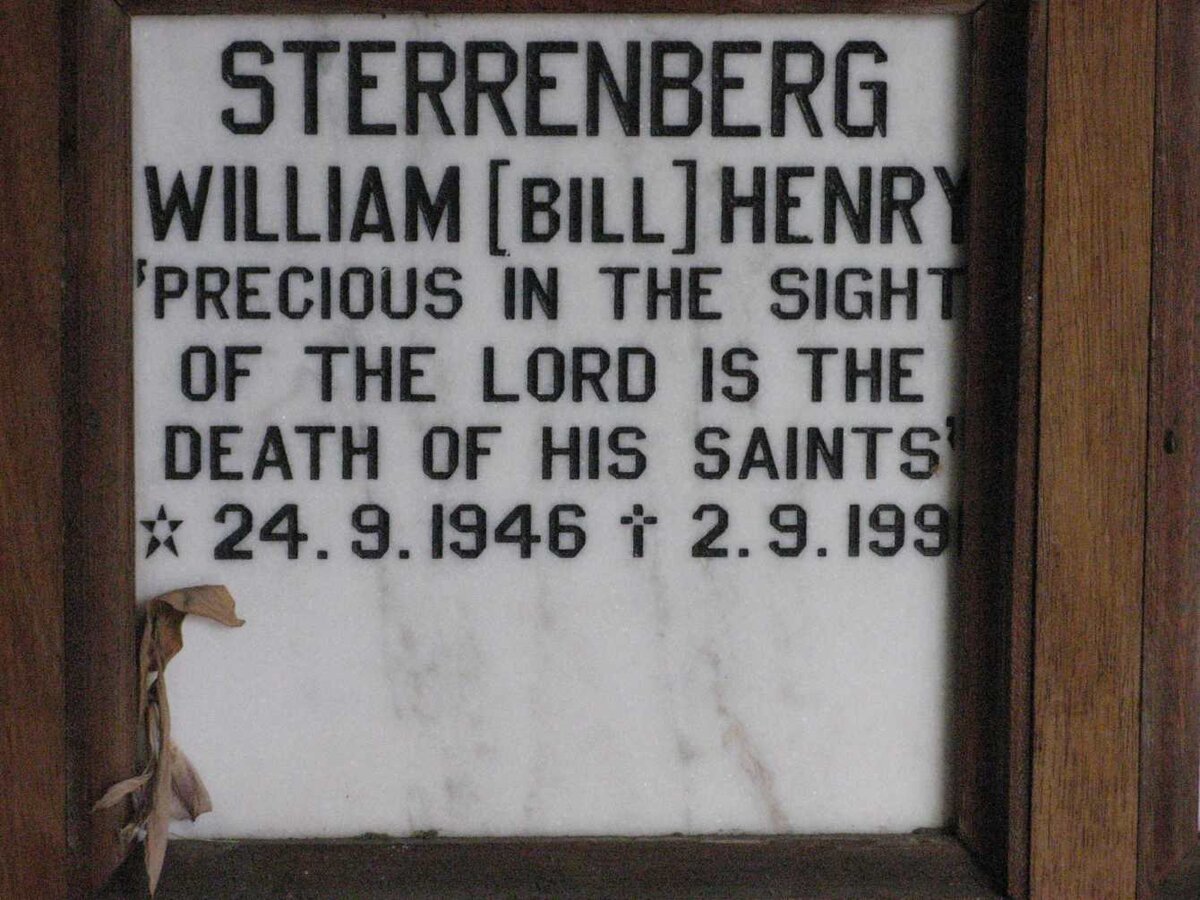 STERRENBERG William Henry 1946-199?