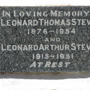 STEVENS Leonard Thomas 1876-1954 :: STEVENS Leonard Arthur 1915-1951