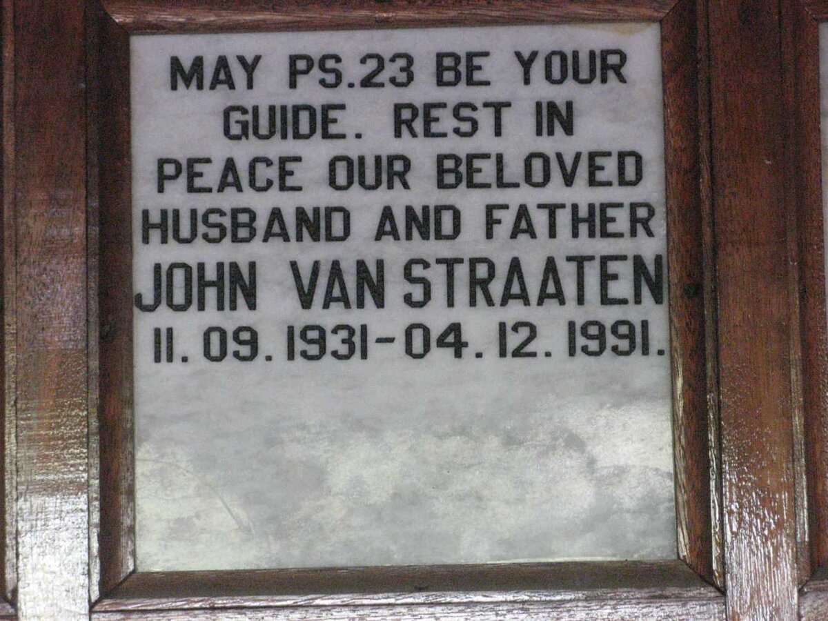 STRAATEN John, van 1931-1991