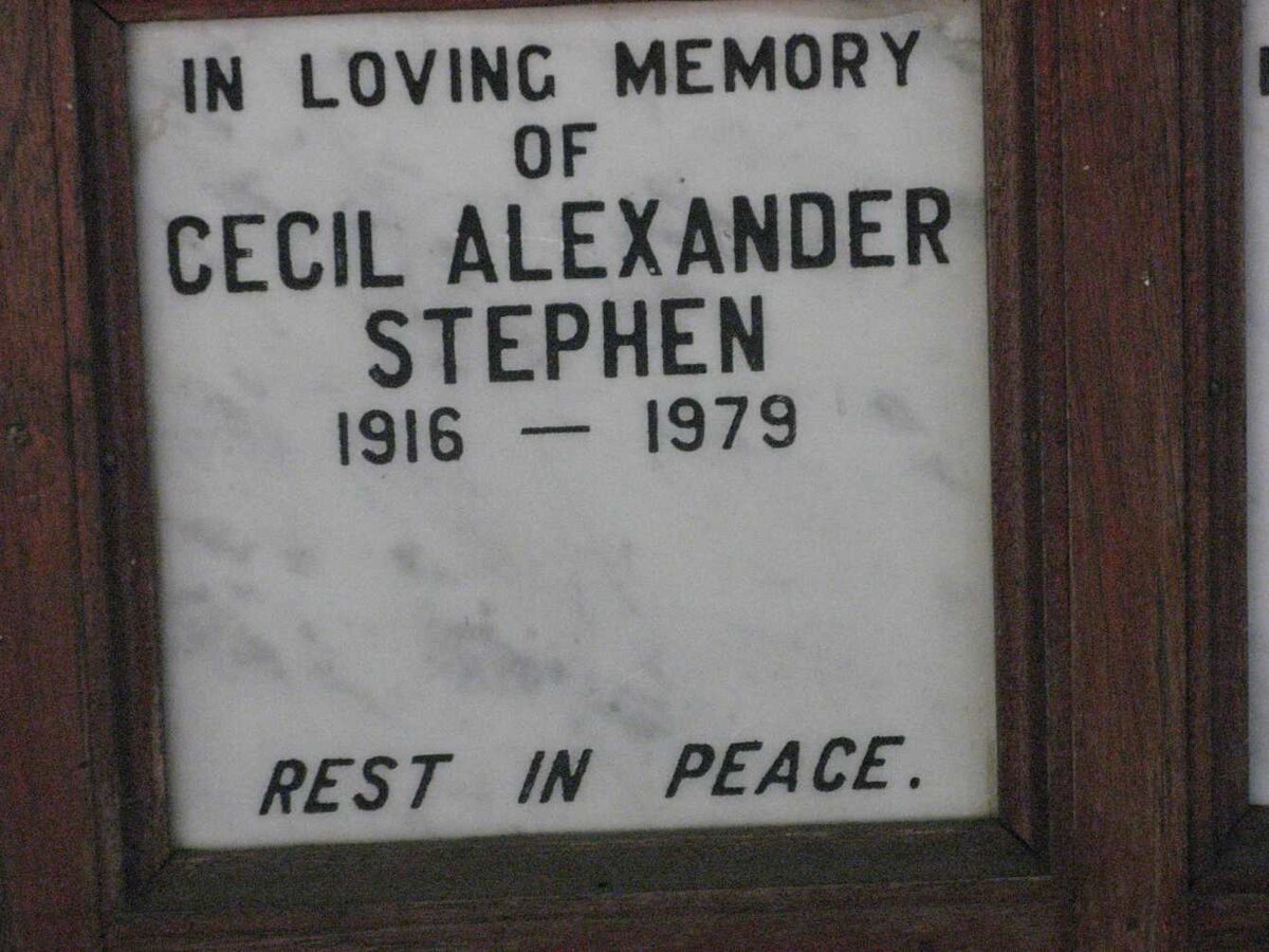 STEPHEN Cecil Alexander 1916-1979