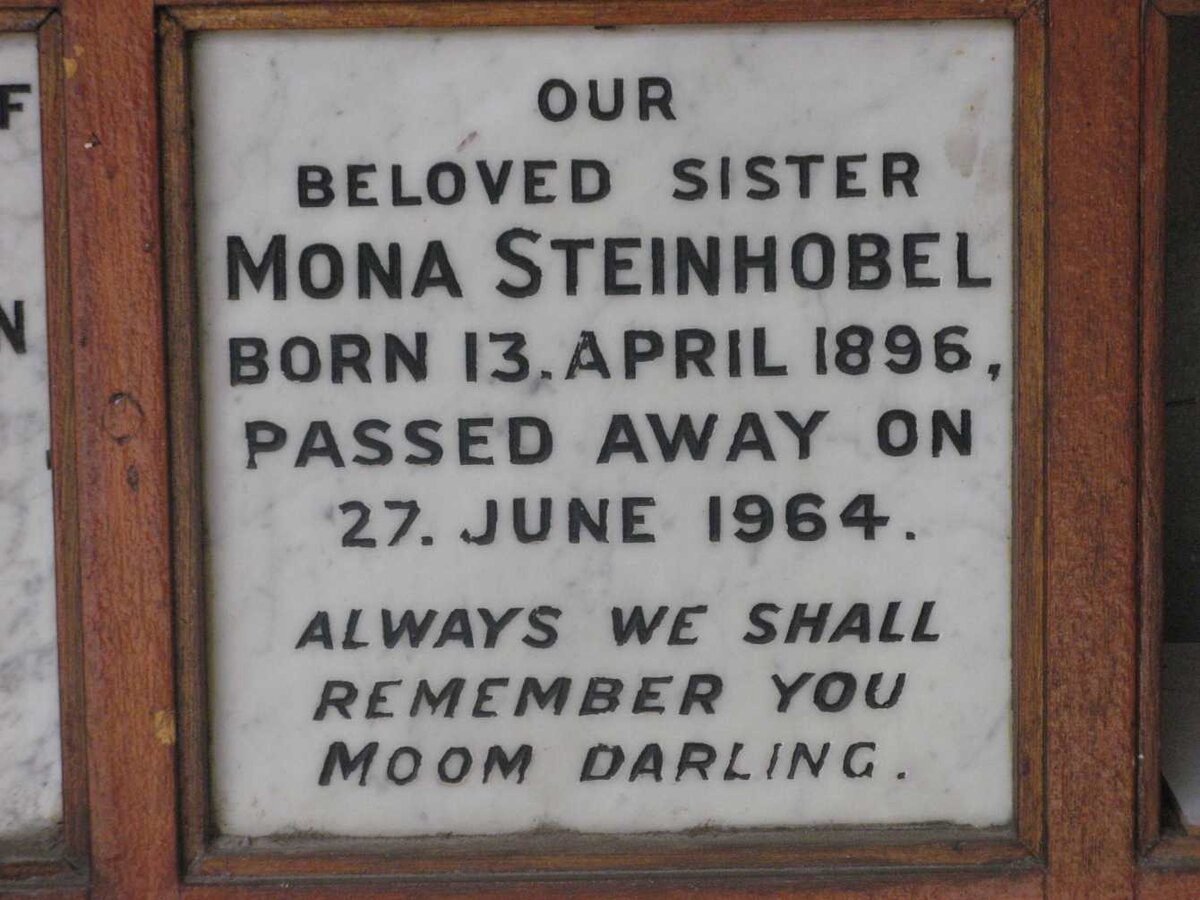 STEINHOBEL Mona 1896-1964