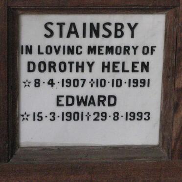 STAINSBY Edward 1901-1993 &amp; Dorothy Helen 1907-1991